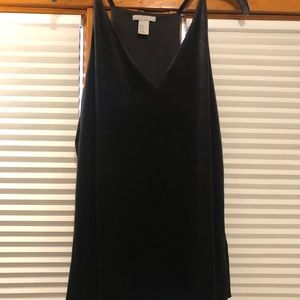 velvet black tank top